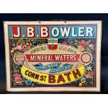 A superb pictorial showcard by Mardon's of Bristol advertising J.B. Bowler Mineral Waters, Corn