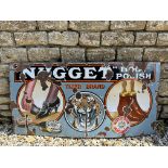 A Nugget Boot Polish Tiger Brand pictorial enamel sign, 48 x 24".