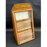 A counter top dispensing cabinet advertising Stenalda Cigars, 11" w x 20" h x 8 1/2" d.