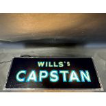 A Wills's Capstan hanging lightbox, sold with the original damaged glass front panel, 24" w x 9 1/2"