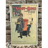 A rectangular pictorial advertisement on hardboard - The Sport of Kings, a Racing Comedy by Ian Hay,