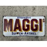A Continental enamel sign advertising Maggi.s, 19 x 9 1/2".