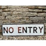 A No Entry aluminium road sign, 42 x 12".