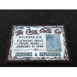 An older reproduction Coca Cola advertising mirror, 39 x 27".