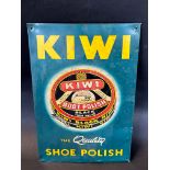 A Kiwi Boot Polish pictorial tin advertising sign, 9 1/2 x 14 1/2".