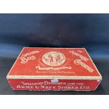 An Army & Navy Store Ltd. Special box for crackers, with bright labels all round, 17 1/2" wide.