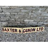 A lorry cab pediment wooden sign advertising a firm of Potato Merchants in Peterborough, Baxter &