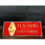 A Teacher's Highland Cream Scotch Whisky illuminated lightbox, 26" w x 9" h x 8 1/2" d.