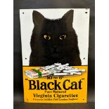 A reproduction Black Cat pictorial enamel sign, probably by Garnier, 14 x 20".