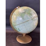 A True-To-Life terrestial globe, 16" high overall.