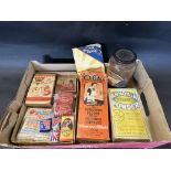 A selection of original packaging to include O-Cedar Polish, Ammonia Powder plus a C.W.S.