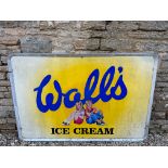 A large Wall's Ice Cream aluminium advertising sign, 59 1/4 x 39 1/2".