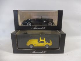 Two boxed Automobilia Dreams Engaged Series models 1972-79 TVR M-series and one other.