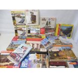 A large box of boxed model railway buildings, accessories etc.