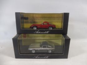 Two boxed Automobilia Dreams Engaged Series models 1979 TVR and a 1976 TVR in silver.