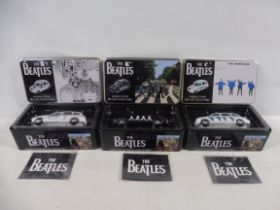 Three Beatles Album Cover die-cast vehicles Revolver, Abbey Road and Help.