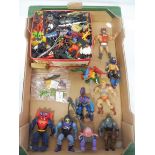 A quantity of Masters of the Universe figures including Skelator, soft head version, He-Man, Rock