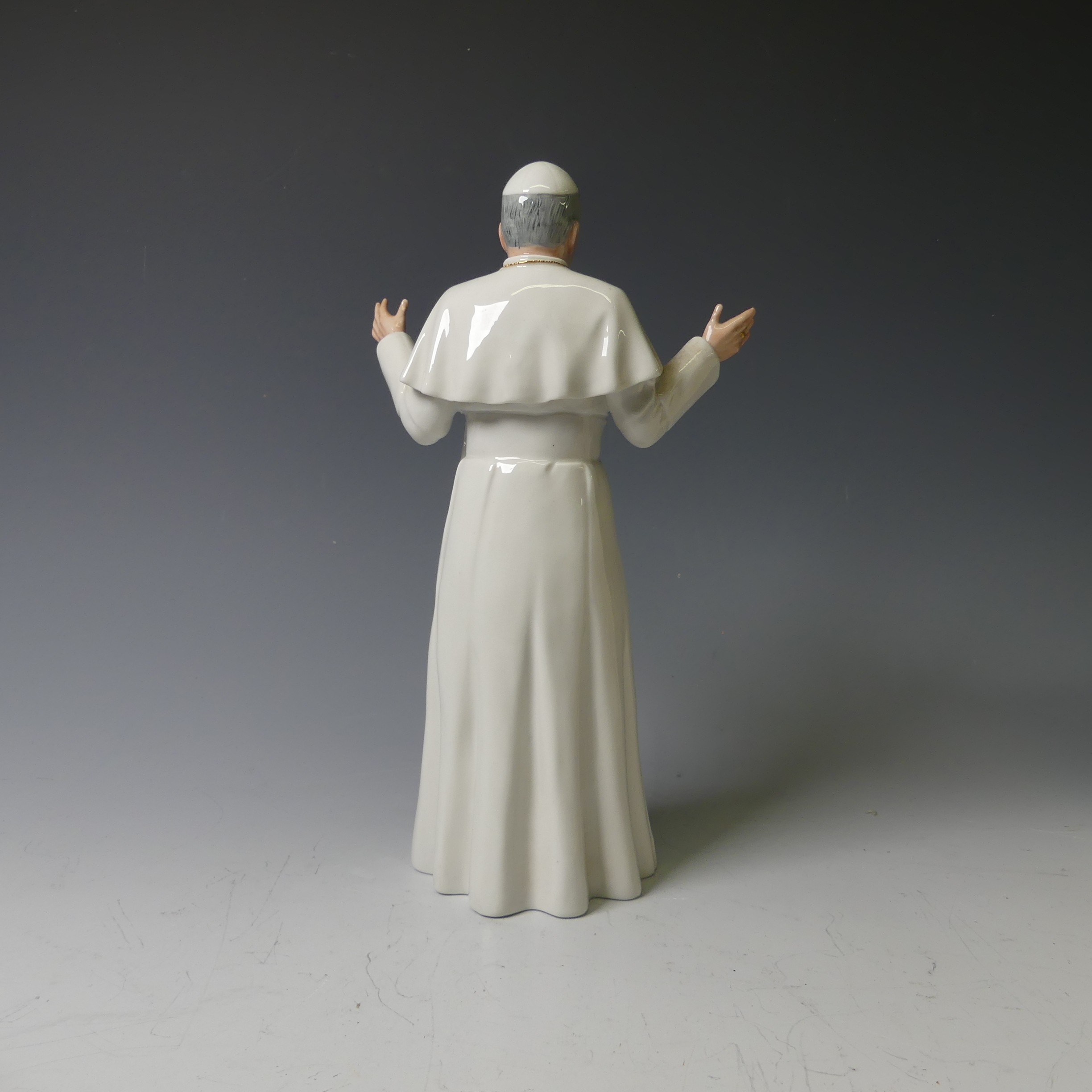 A Royal Doulton limited edition figure of Pope John Paul II, HN4477, (no.760), with box and - Image 7 of 8