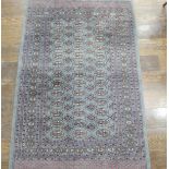 Tribal Rugs; a finely hand-knotted Bokhara rug, grey ground, wool pile on cotton base, 126cm x