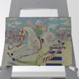 Lawson E. Rudge (b. 1936), Jubilee carousel queen, watercolour, in a clipframe, 26cm x 36cm,