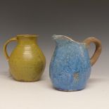A Paul Thornhill studio pottery Jug, with impressed helmet mark, chip to rim, H 19cm, together with