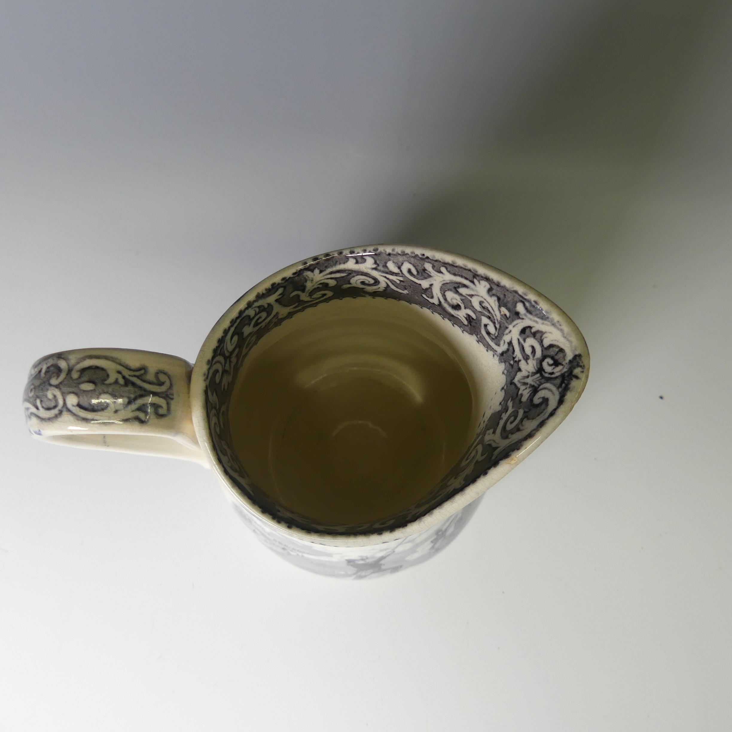 A Crimean War commemorative pottery Jug, attributed to Ynysmeudwy, with moulded loop handle, - Image 5 of 5