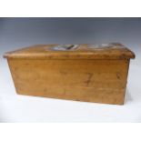 A Vintage wooden single draw cash register, by Moseley & district Birmingham, M.C.C. single drawer