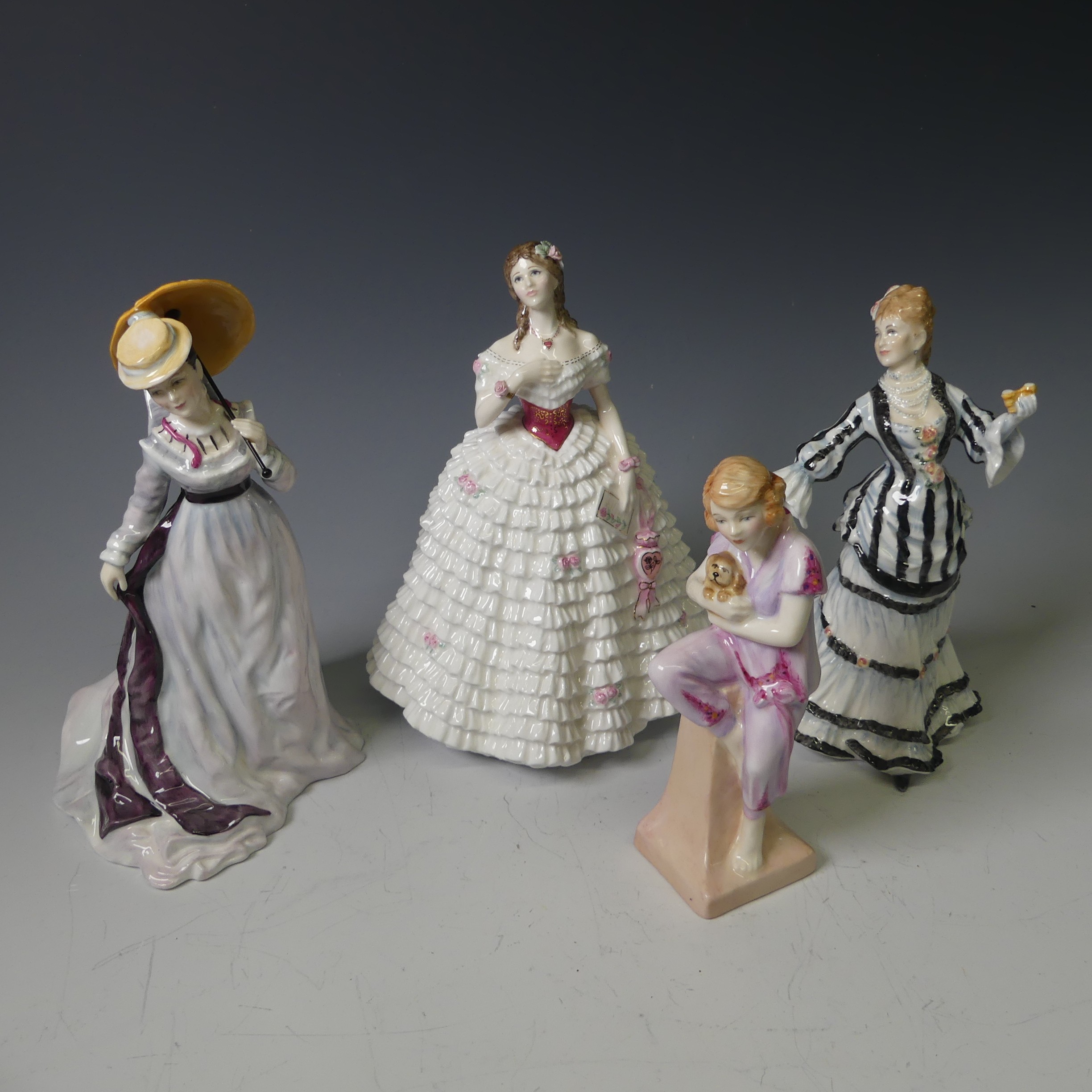 A Royal Doulton limited edition figure of La Loge, (170/7500), together with Lise, HN3474, (72/