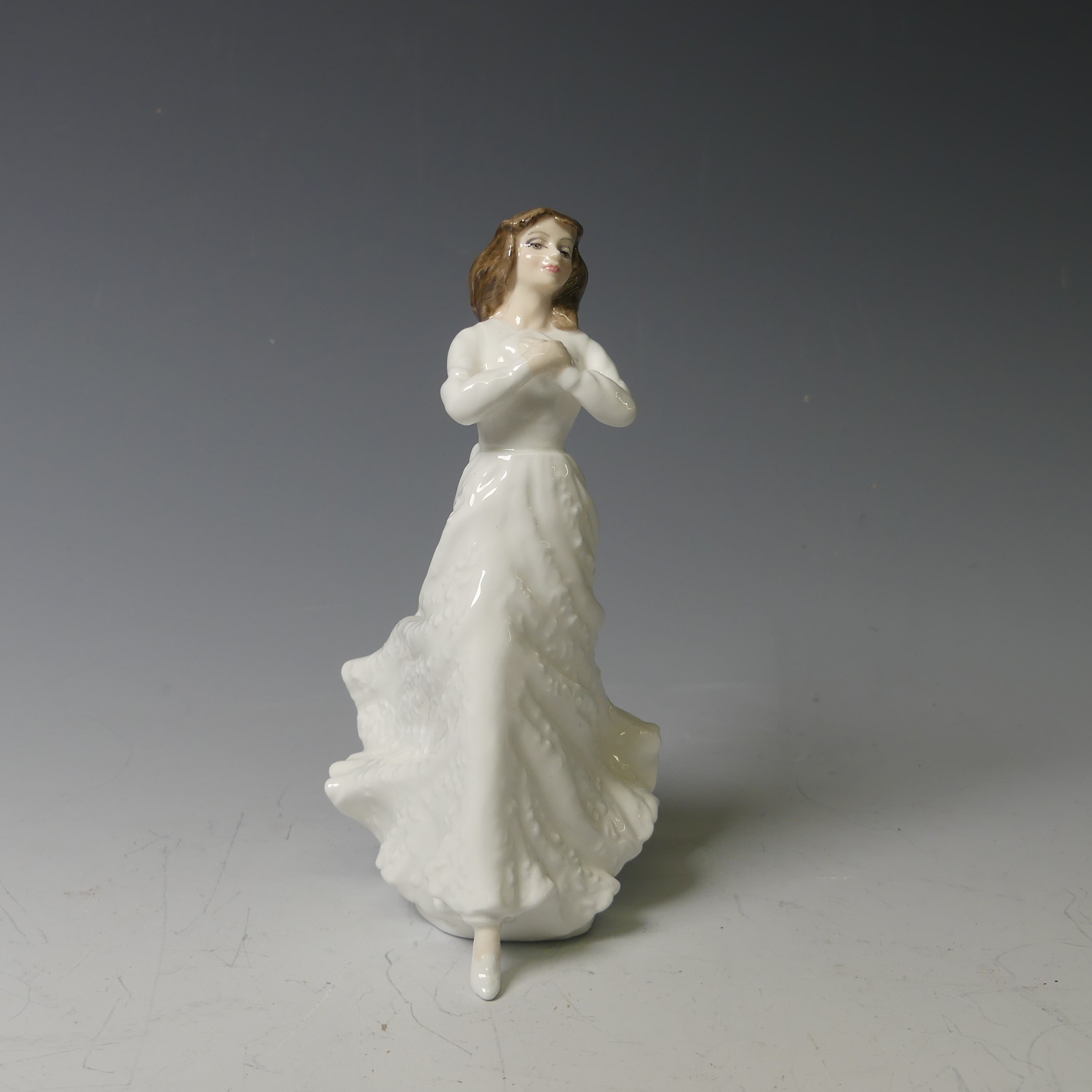 A small quantity of Royal Doulton Sentiments Figures, comprising Across the Miles, Au Revoir, Forget - Image 8 of 19