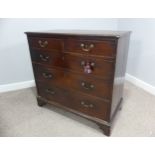 A Victorian oak Chest of Drawers, split to top and both sides, W 97cm x D 50cm x H 92cm.