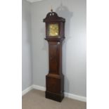 An oak 30-hour Longcase Clock, the 11-inch brass dial signed C. Vaughan, Pont Pool and inscribed