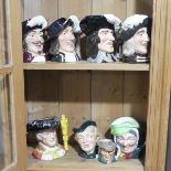 Eight Royal Doulton character Toby Jugs, seven large including The Lord Mayor of London, D6864,