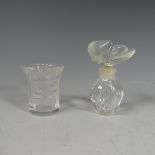 A Lalique 'Les Enfants' Shot Glass, marked 'Lalique France' to base, 4.7cm high, together with a