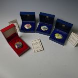 A small quantity of Halcyon Days enamel Box, comprising Christmas 1998 and year boxes 2000, 2001 and