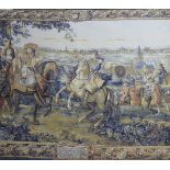 A modern machine woven tapestry Wall Hanging, probably by Hines of Oxford, depicting 'The Capture of