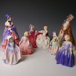 A small quantity of Royal Doulton Ladies, to include Gossips HN2025, A Victorian Lady HN728, Paisley