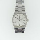 An Omega stainless steel Automatic calendar centre seconds gentleman's Wristwatch, signed Omega,