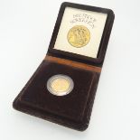 An Elizabeth II gold proof Sovereign, dated 1981, in presentation case.