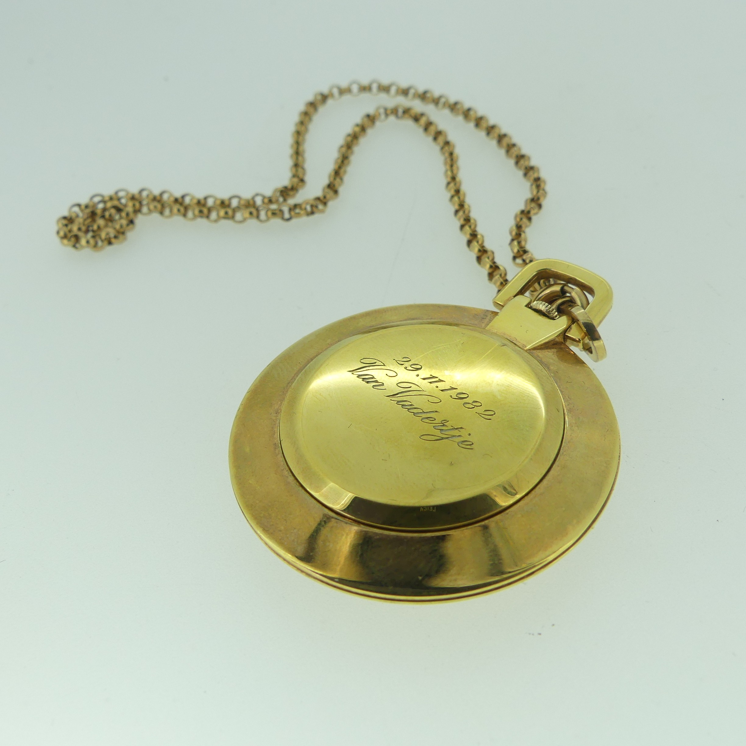 A Tissot Stylist gold-plated open-face Pocket Watch, with gilt dial and baton markers, 40mm - Image 2 of 3