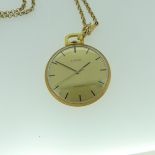 A Tissot Stylist gold-plated open-face Pocket Watch, with gilt dial and baton markers, 40mm