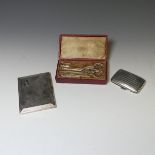A George V silver Cigarette Case, by W T Toghill & Co., hallmarked Birmingham 1935, with engine