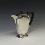 A George VI silver Hot Water Pot, by Atkin Brothers, hallmarked Sheffield, 1940, of tapering