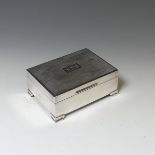 An Elizabeth II silver Cigarette Box, by Francis Howard Ltd., hallmarked Birmingham, 1964, in the