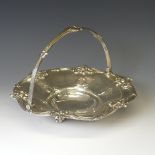 A Victorian silver swing handled Basket, by Robinson, Edkins & Aston, hallmarked Birmingham, 1845,