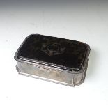 A George V silver Box, by William Comyns & Sons, hallmarked London 1912, the hinged cover inset with