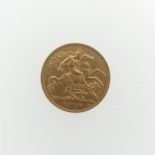 An Edward VII gold Half Sovereign, dated 1910.