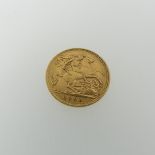 An Edwardian gold Half Sovereign, dated 1909.