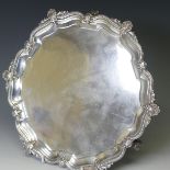A George V silver Salver, by Manoah Rhodes & Sons Ltd., hallmarked London, 1924, of shaped