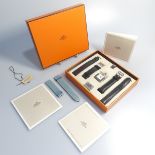 Hermes Paris; a lady's 'Belt' quartz Watch, ref. BE1.210, no. 1373443, stainless steel case with