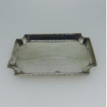 Railwayana; A small silver presentation Tray, by A C Bloxham Ltd., hallmarked Birmingham, 1926,